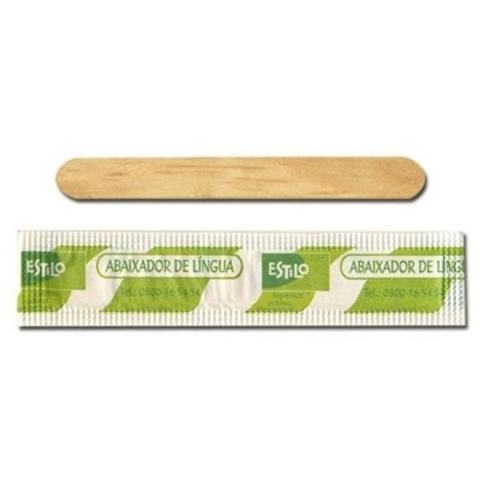 Depressor lingual Esp�tula de Madeira Embalada 16 Cm Pack  100 Unidades