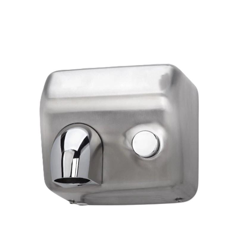 Secador de m�os escovado com bot�o Inoxflow 