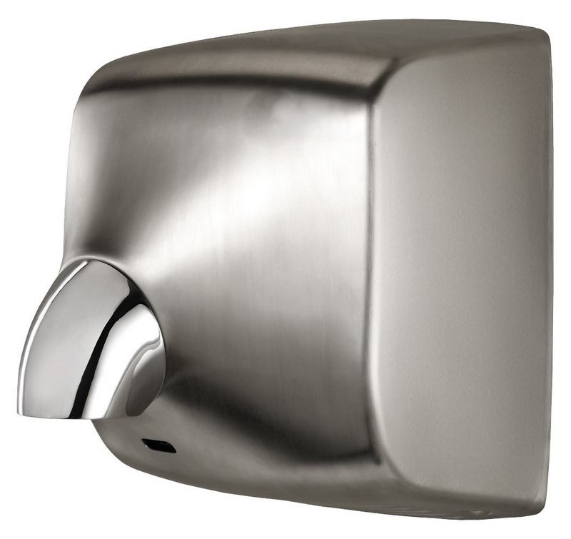 Secador de m�o em a�o inoxid�vel com sensor laser WINDFLOW. Acabamento escovado