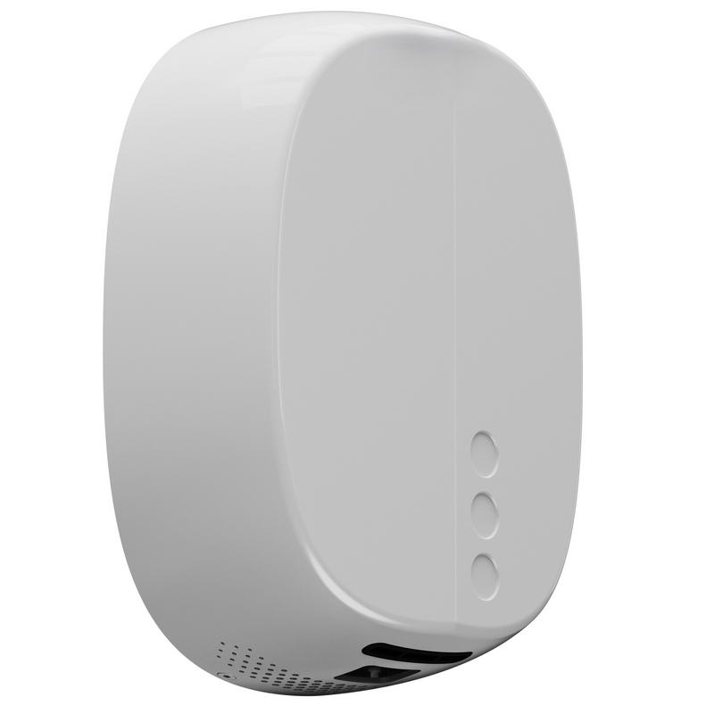 Secador de m�os EVO-POWER em a�o inoxid�vel com sensor infravermelho. Acabamento branco brilhante