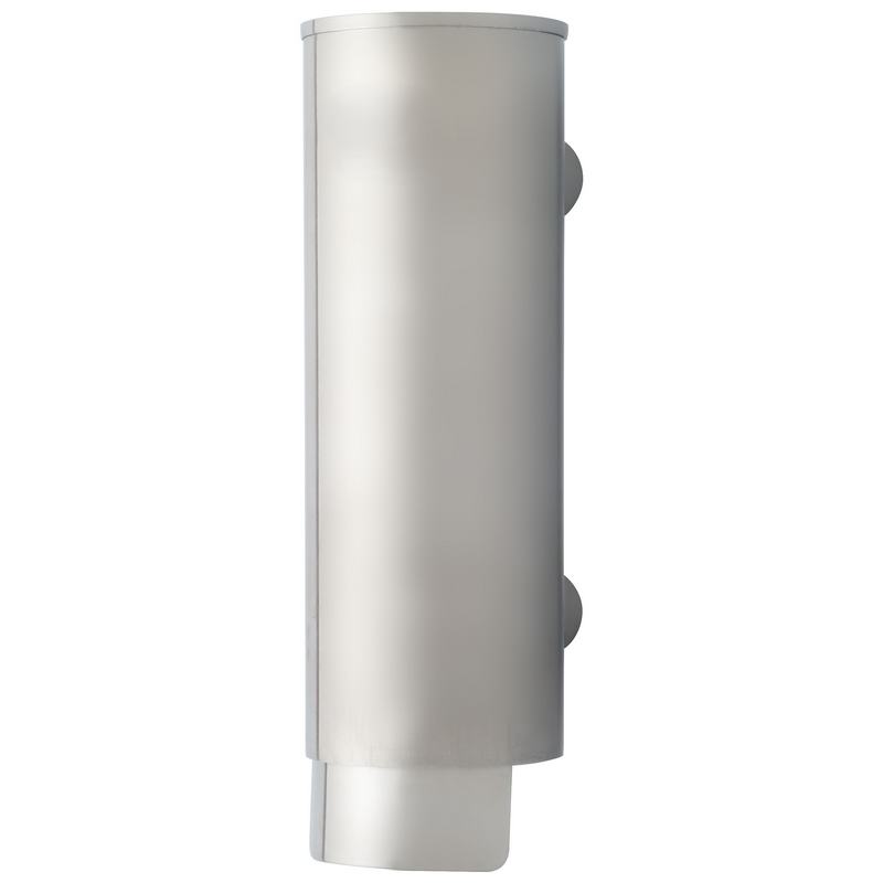 Doseador manual de sab�o l�quido vertical de 300 ml d a�o inoxid�vel Acabamento cetim