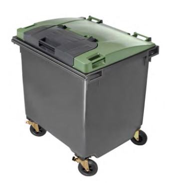 Contentor de 1100  litros + Tampa Plana e Dupla 