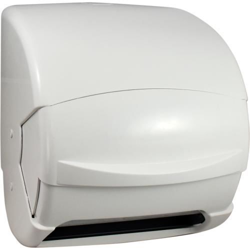 Distribuidor de toalhas de papel em rolo cont�nuo com alavanca manual. ABS branco