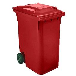 Contentor de 360 litros Vermelho Sem Pedal