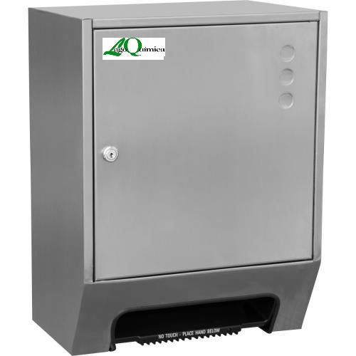 Dispensador de toalhas de papel montado � superf�cie em a�o inoxid�vel. Acabamento acetinado