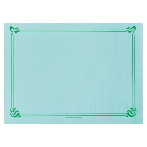 TOALHETES DE MESA 48 G/M2 31x43 CM VERDE �GUA CELULOSE (500 UNIDADES)
