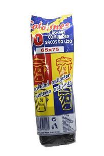 Saco de Lixo Colorines em Rolo 10 sacos 65 X 75 - 50 Lt 