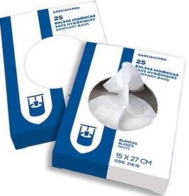 SACOS HIGI�NICOS 15� 15x27 CM BRANCO PEHD 