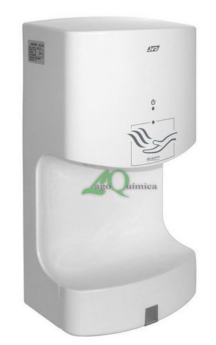Secador de mãos Airwave automático em cor branco e secagem ultra-rápida.