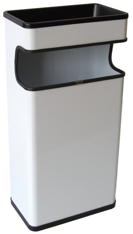 Cinzeiro e Papeleira pintada branca rectangular 40L