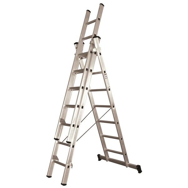 Escadas triplas  em Alum�nio 5,00+5,00+5,00 c/Base