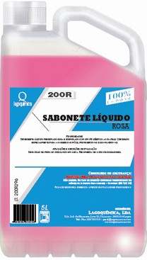 LQ-200 Rosa Sabonete gel para as mos, perfumado Rosa 5 Lt