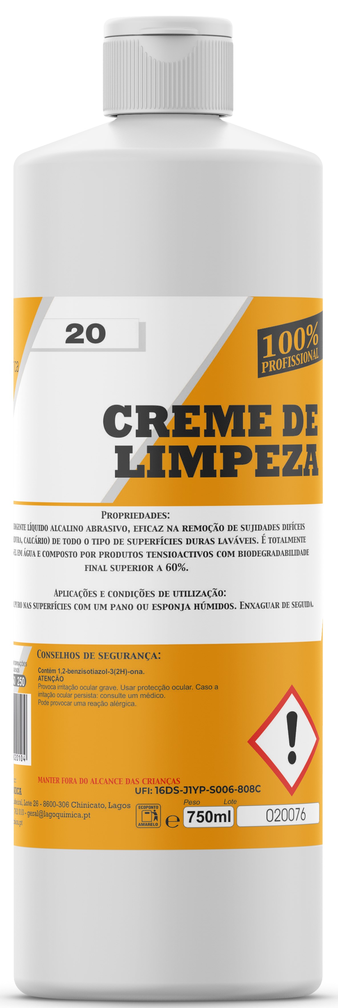 LQ-20 ENERGIC Creme de Limpeza 0,750 ml