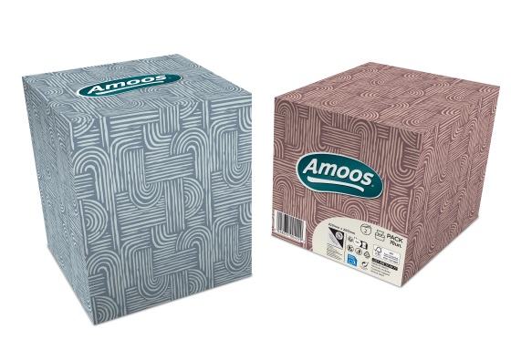 Len�os faciais Amoos Cubo de 2 folhas 20,0 X 21,0 cm 70 folhas