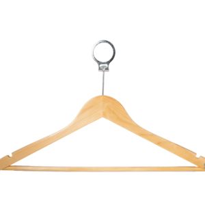 Cabide anel anti-roubo Madeira Natural Dimens�o 270X448X12 mm Set 100  Unidades