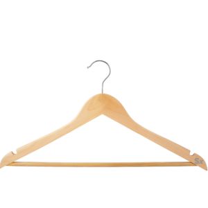 Cabide Madeira Natural Dimens�o 235X448X12 mm Set 100  Unidades