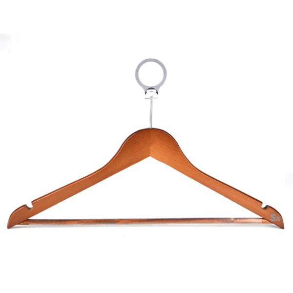 Cabide anel anti-roubo Madeira de Nogueiral Dimens�o 270X448X12 mm Set 100  Unides