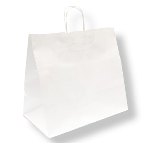 SACOS SOS CATERING COM ASAS 90 G/M2 26+20x27 CM BRANCO CELULOSE (250 UNIDADE)