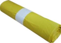 Saco p/lixo 850x1200 rolo 10 unidades amarelo