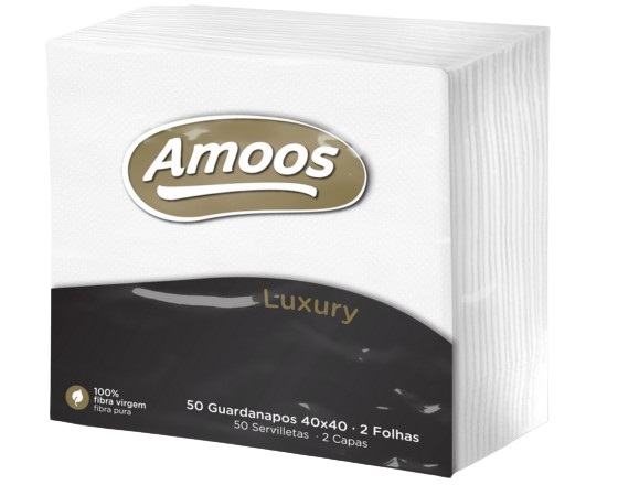 Guardanapo P&P 40X40 Cm. Branco AMMOS Luxury 24X50=1200 Unidades