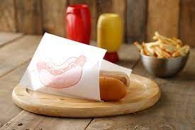 Saco Dupla Abertura, Papel Anti-Gordura Impressão Hot Dog 1000 Unidades