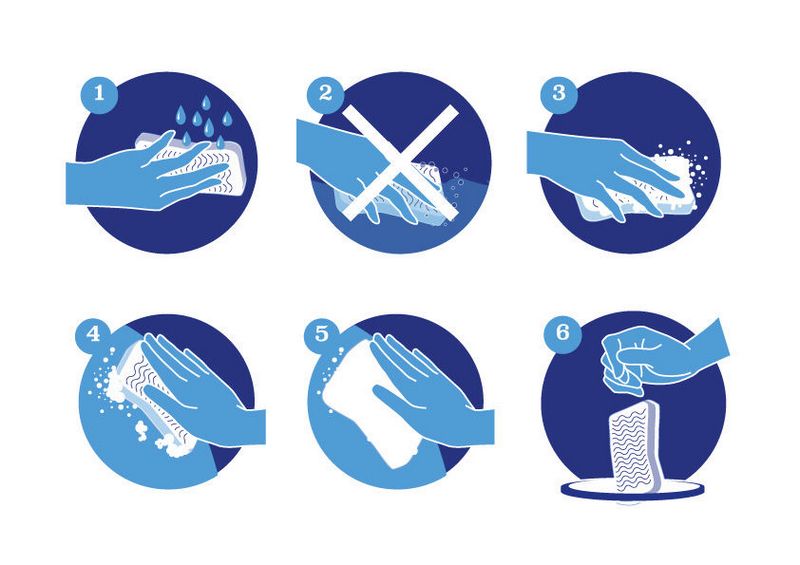 Esponjas ensaboadas descart�veis Napa 90 Gr Cleanet 20X20 cm P 12 Unidades