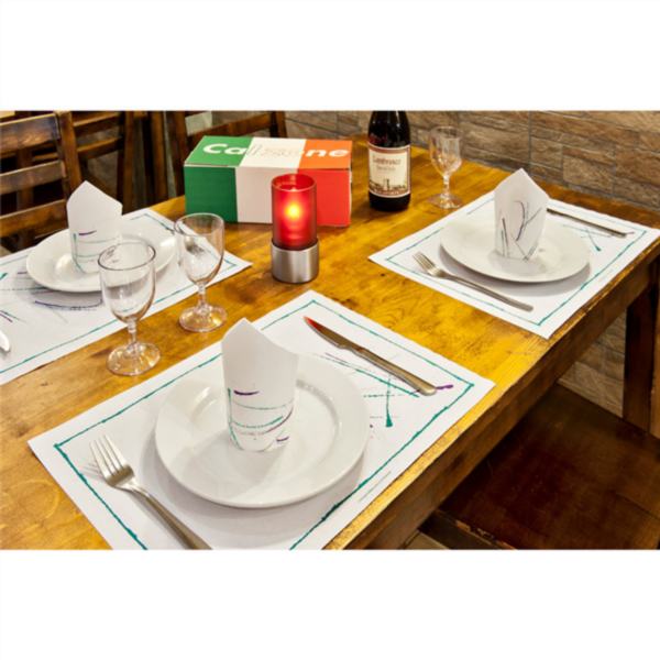 TOALHETES DE MESA  VOLARE 48 G/M2 31x43 CM BRANCO CELULOSE 500 UNIDADES