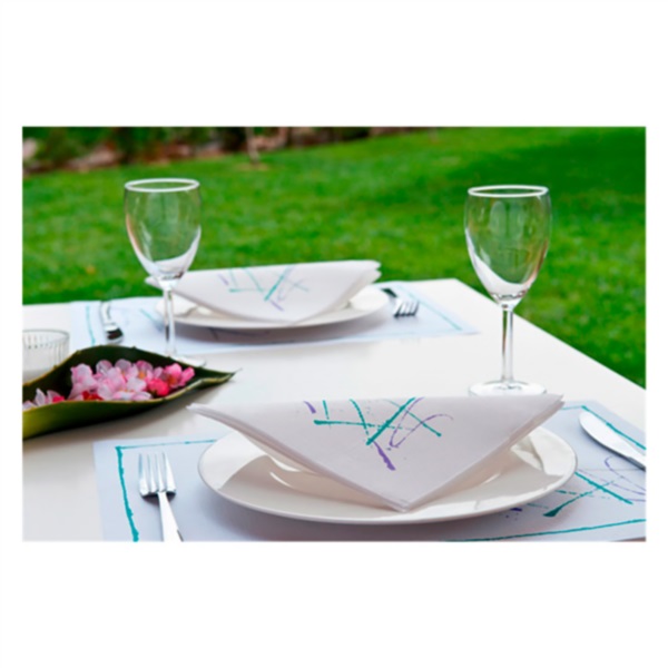 GUARDANAPOS ECOLABEL DOUBLE POINT -  VOLARE 18 G/M2 40x40 CM BRANCO TISSUE 