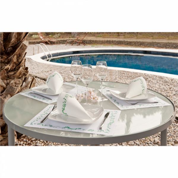 GUARDANAPOS ECOLABEL DOUBLE POINT - FLORALIA 18 G/M2 40x40 CM BRANCO TISSUE