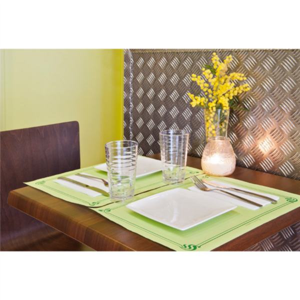 TOALHETES DE MESA 48 G/M2 31x43 CM VERDE ANIS CELULOSE 500 UNIDADES