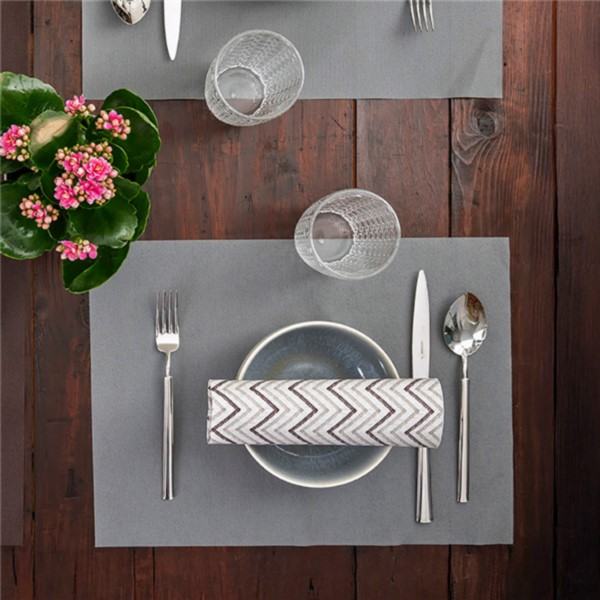 TOALHETES DE MESA SPUNBOND 60 G/M2 30x40 CM CINZENTO PP 200  UNIDADES