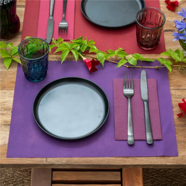 TOALHETE DE MESA SNACK SPUNDBOND VIOLETA 30x40 cm 200 UNIDADES