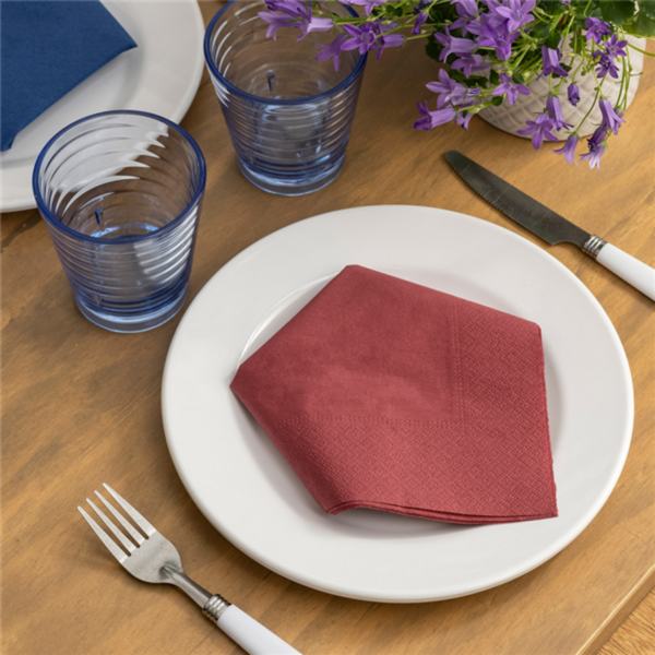 GUARDANAPOS Ponta Por Ponto 18 G/M2 39x39 CM BORDEAUX TISSUE (1200 UNIDADE)