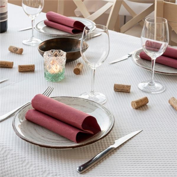 GUARDANAPOS Ponta Por Ponto 18 G/M2 39x39 CM BORDEAUX TISSUE (1200 UNIDADE)