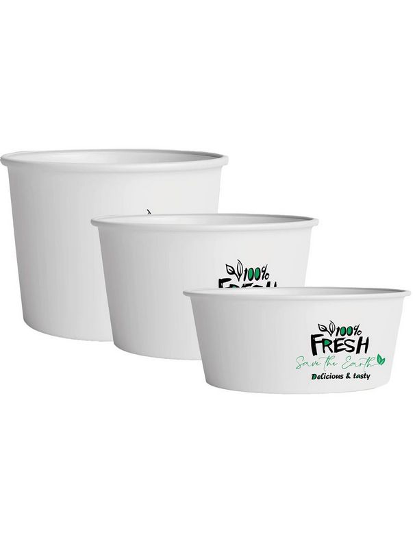 Terrina De Gelado Cart�o Branco 3 OZ 80 ML Pack 50 Unidades