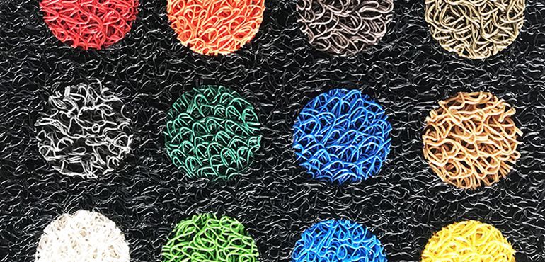 Tapete de entrada ANTRACITE em PVC - Tipo esparguete: Metro Linear