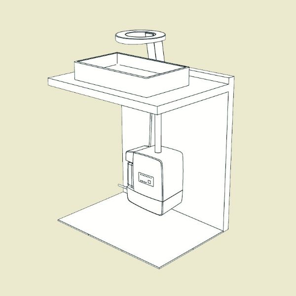 Secador de mãos C/dispensador de sabão e torneira Concept3 